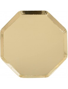 Pratos Dourados Octogonais